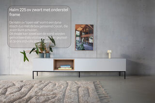 Tv-meubel, RAAT, Halm 225 OV, zwart, met frame en 1 cocon